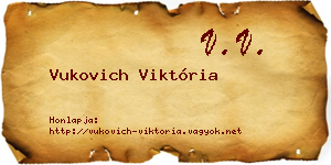Vukovich Viktória névjegykártya